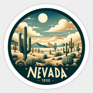 Vintage Nevada Desert 1930 Sticker Sticker